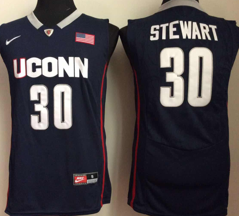 NCAA Men Uconn Huskies #32 Blue stewart